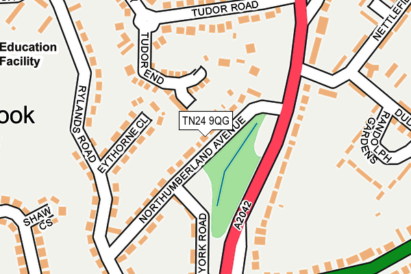 TN24 9QG map - OS OpenMap – Local (Ordnance Survey) TN24 9QG map - OS OpenMap – Local (Ordnance Survey)