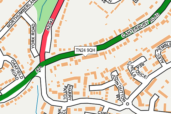 TN24 9QH map - OS OpenMap – Local (Ordnance Survey) TN24 9QH map - OS OpenMap – Local (Ordnance Survey)