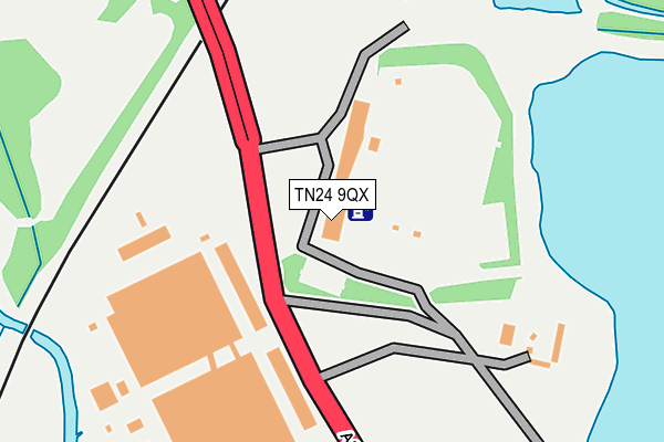 TN24 9QX map - OS OpenMap – Local (Ordnance Survey) TN24 9QX map - OS OpenMap – Local (Ordnance Survey)