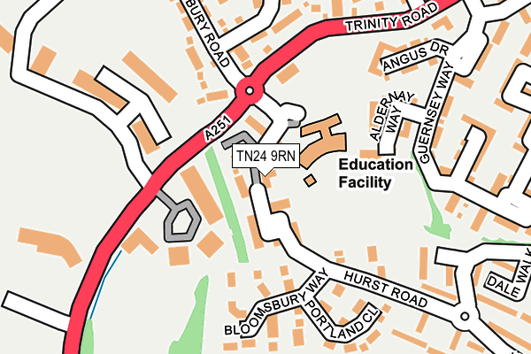 TN24 9RN map - OS OpenMap – Local (Ordnance Survey)
