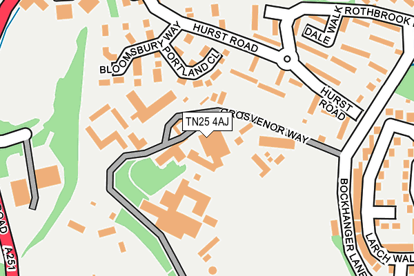 TN25 4AJ map - OS OpenMap – Local (Ordnance Survey) TN25 4AJ map - OS OpenMap – Local (Ordnance Survey)