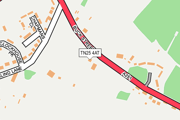 TN25 4AT map - OS OpenMap – Local (Ordnance Survey) TN25 4AT map - OS OpenMap – Local (Ordnance Survey)