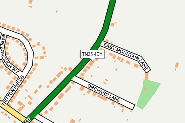 TN25 4DY map - OS OpenMap – Local (Ordnance Survey) TN25 4DY map - OS OpenMap – Local (Ordnance Survey)
