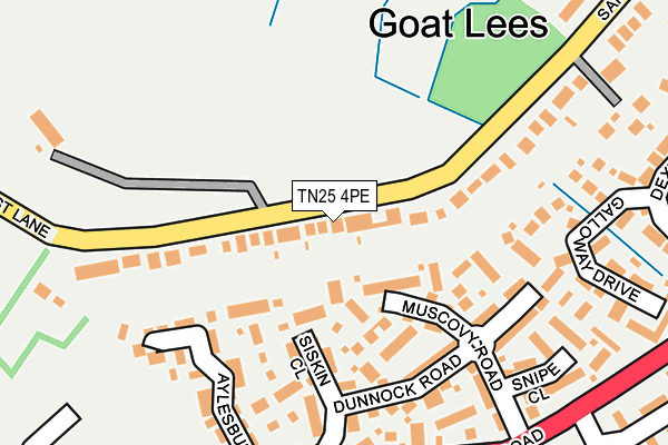TN25 4PE map - OS OpenMap – Local (Ordnance Survey) TN25 4PE map - OS OpenMap – Local (Ordnance Survey)