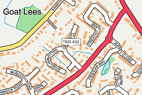 TN25 4QG map - OS OpenMap – Local (Ordnance Survey) TN25 4QG map - OS OpenMap – Local (Ordnance Survey)