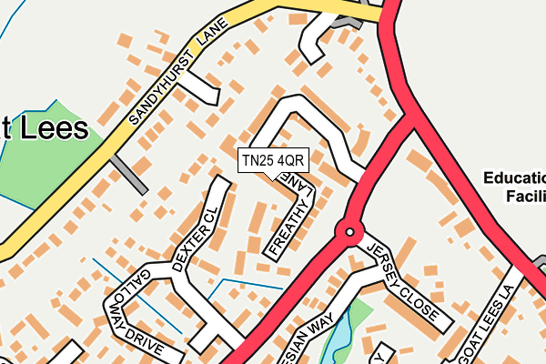 TN25 4QR map - OS OpenMap – Local (Ordnance Survey) TN25 4QR map - OS OpenMap – Local (Ordnance Survey)