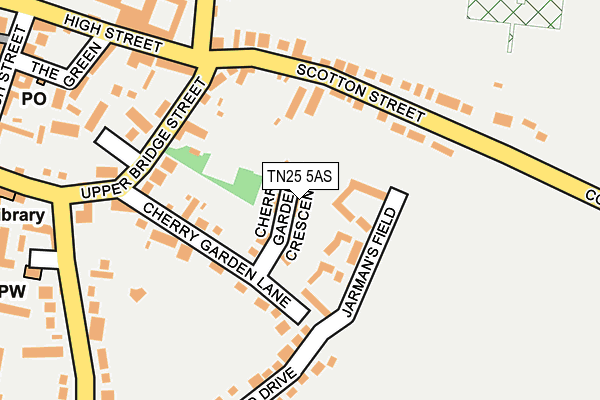 TN25 5AS map - OS OpenMap – Local (Ordnance Survey)