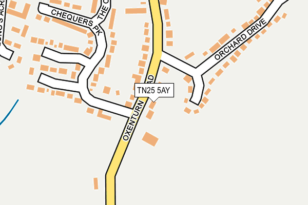 TN25 5AY map - OS OpenMap – Local (Ordnance Survey) TN25 5AY map - OS OpenMap – Local (Ordnance Survey)