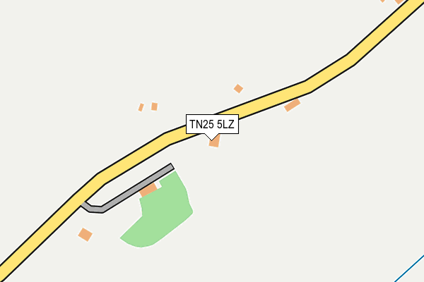 TN25 5LZ map - OS OpenMap – Local (Ordnance Survey) TN25 5LZ map - OS OpenMap – Local (Ordnance Survey)