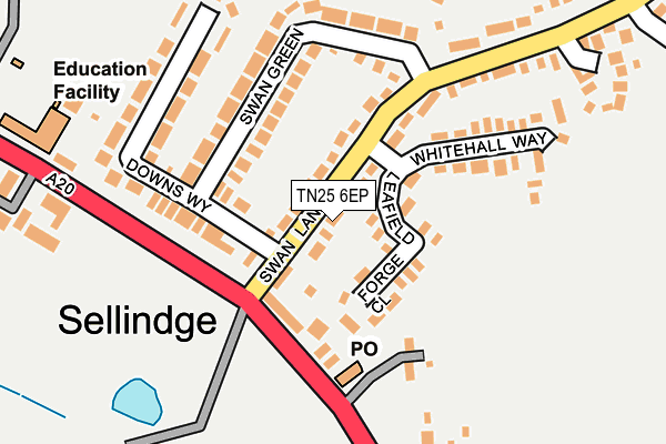 TN25 6EP map - OS OpenMap – Local (Ordnance Survey)