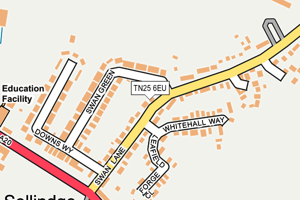 TN25 6EU map - OS OpenMap – Local (Ordnance Survey) TN25 6EU map - OS OpenMap – Local (Ordnance Survey)