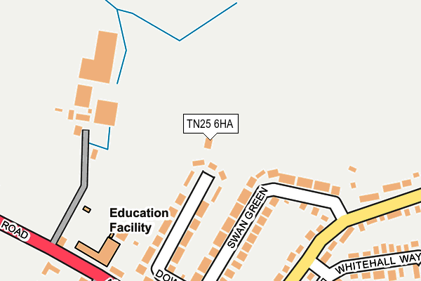 TN25 6HA map - OS OpenMap – Local (Ordnance Survey) TN25 6HA map - OS OpenMap – Local (Ordnance Survey)