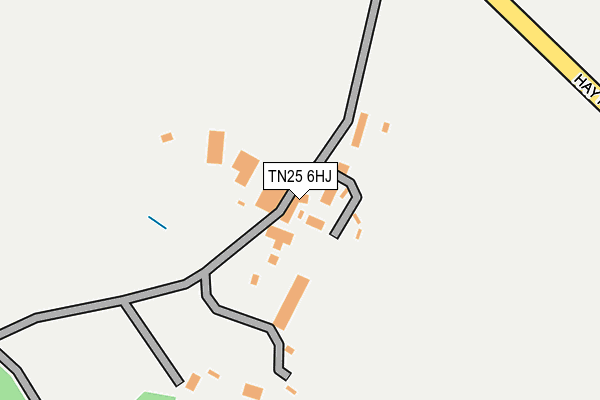TN25 6HJ map - OS OpenMap – Local (Ordnance Survey) TN25 6HJ map - OS OpenMap – Local (Ordnance Survey)
