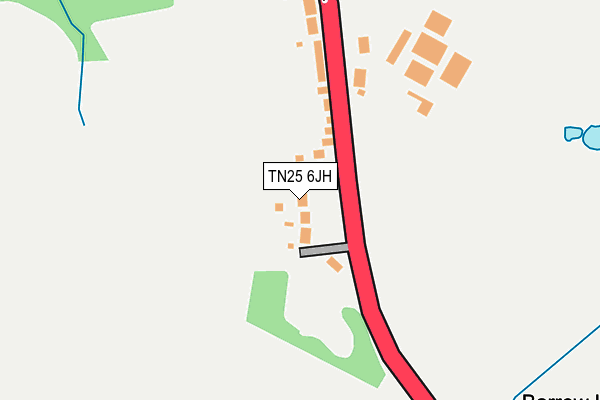 TN25 6JH map - OS OpenMap – Local (Ordnance Survey) TN25 6JH map - OS OpenMap – Local (Ordnance Survey)