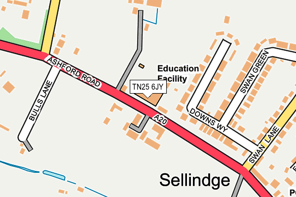 TN25 6JY map - OS OpenMap – Local (Ordnance Survey) TN25 6JY map - OS OpenMap – Local (Ordnance Survey)