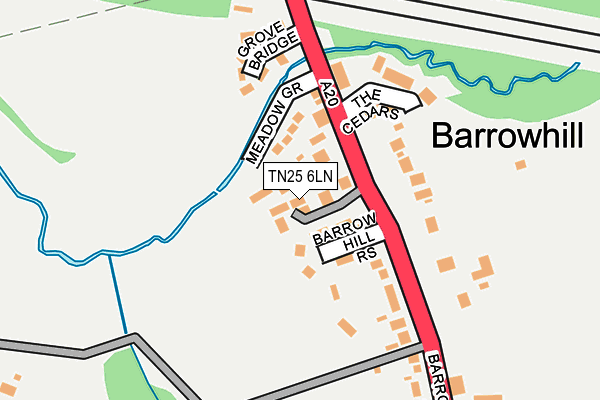 TN25 6LN map - OS OpenMap – Local (Ordnance Survey) TN25 6LN map - OS OpenMap – Local (Ordnance Survey)