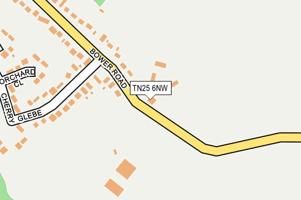 TN25 6NW map - OS OpenMap – Local (Ordnance Survey) TN25 6NW map - OS OpenMap – Local (Ordnance Survey)