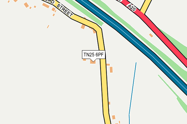 TN25 6PF map - OS OpenMap – Local (Ordnance Survey) TN25 6PF map - OS OpenMap – Local (Ordnance Survey)