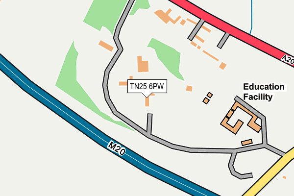 TN25 6PW map - OS OpenMap – Local (Ordnance Survey) TN25 6PW map - OS OpenMap – Local (Ordnance Survey)