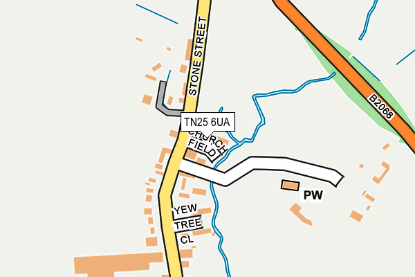 TN25 6UA map - OS OpenMap – Local (Ordnance Survey) TN25 6UA map - OS OpenMap – Local (Ordnance Survey)