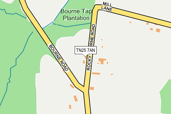 TN25 7AN map - OS OpenMap – Local (Ordnance Survey) TN25 7AN map - OS OpenMap – Local (Ordnance Survey)