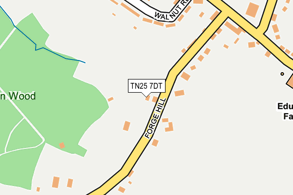 TN25 7DT map - OS OpenMap – Local (Ordnance Survey) TN25 7DT map - OS OpenMap – Local (Ordnance Survey)