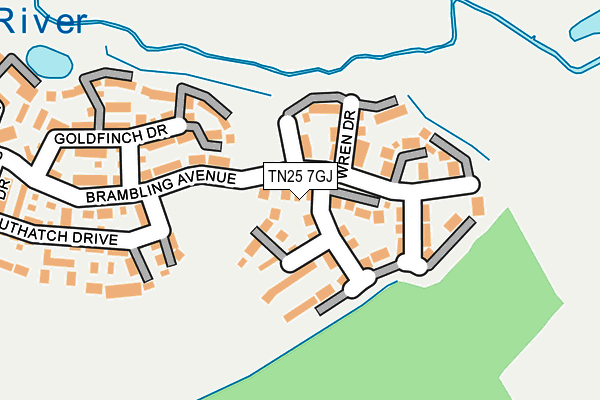 TN25 7GJ map - OS OpenMap – Local (Ordnance Survey) TN25 7GJ map - OS OpenMap – Local (Ordnance Survey)