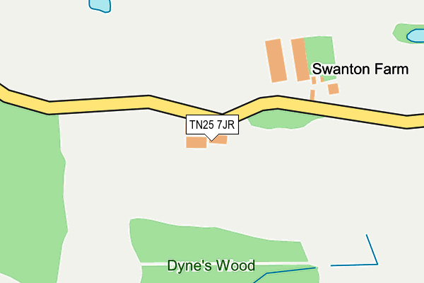 TN25 7JR map - OS OpenMap – Local (Ordnance Survey) TN25 7JR map - OS OpenMap – Local (Ordnance Survey)