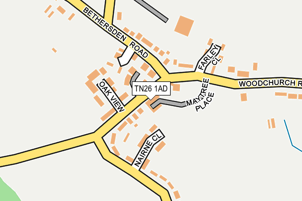 TN26 1AD map - OS OpenMap – Local (Ordnance Survey) TN26 1AD map - OS OpenMap – Local (Ordnance Survey)