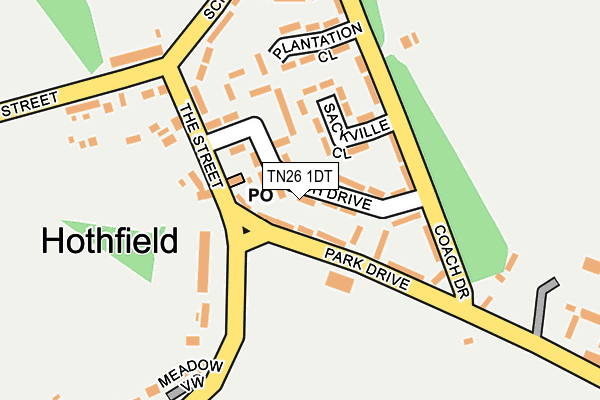 TN26 1DT map - OS OpenMap – Local (Ordnance Survey) TN26 1DT map - OS OpenMap – Local (Ordnance Survey)