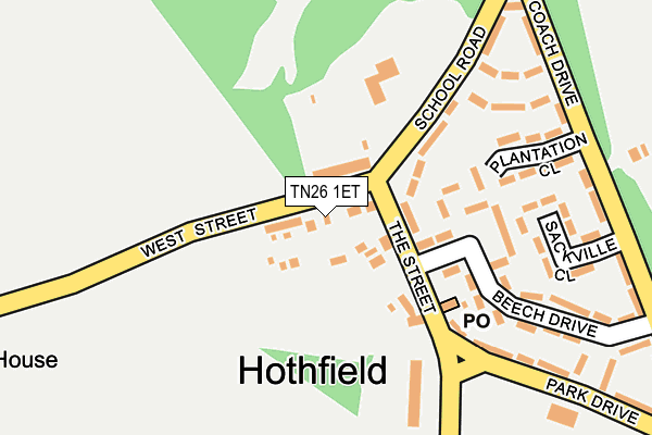 TN26 1ET map - OS OpenMap – Local (Ordnance Survey) TN26 1ET map - OS OpenMap – Local (Ordnance Survey)