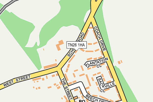 TN26 1HA map - OS OpenMap – Local (Ordnance Survey) TN26 1HA map - OS OpenMap – Local (Ordnance Survey)