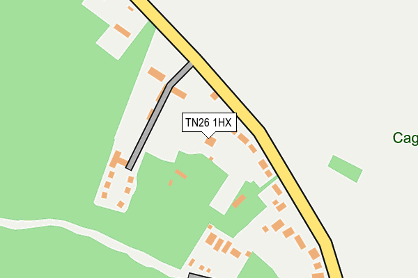 TN26 1HX map - OS OpenMap – Local (Ordnance Survey) TN26 1HX map - OS OpenMap – Local (Ordnance Survey)
