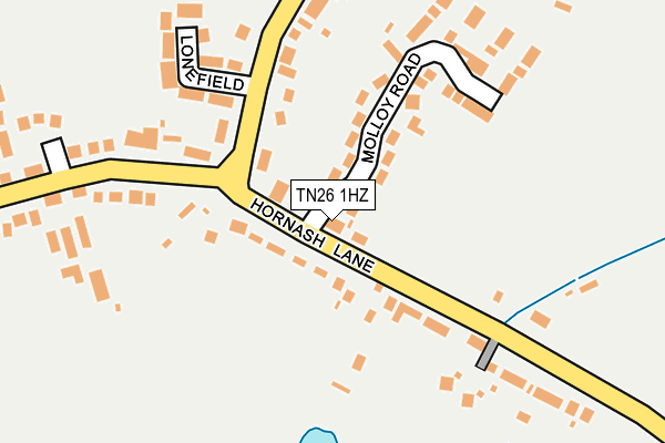 TN26 1HZ map - OS OpenMap – Local (Ordnance Survey) TN26 1HZ map - OS OpenMap – Local (Ordnance Survey)