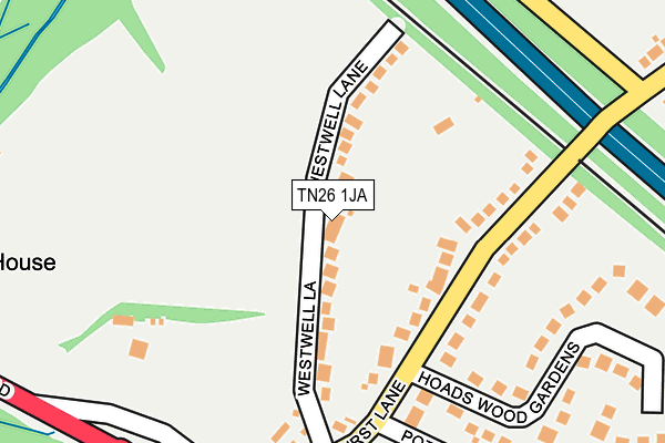 TN26 1JA map - OS OpenMap – Local (Ordnance Survey) TN26 1JA map - OS OpenMap – Local (Ordnance Survey)