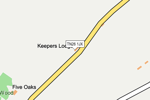 TN26 1JX map - OS OpenMap – Local (Ordnance Survey) TN26 1JX map - OS OpenMap – Local (Ordnance Survey)