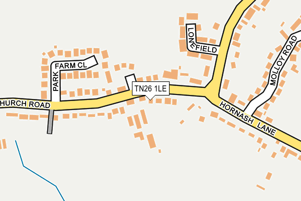 TN26 1LE map - OS OpenMap – Local (Ordnance Survey) TN26 1LE map - OS OpenMap – Local (Ordnance Survey)