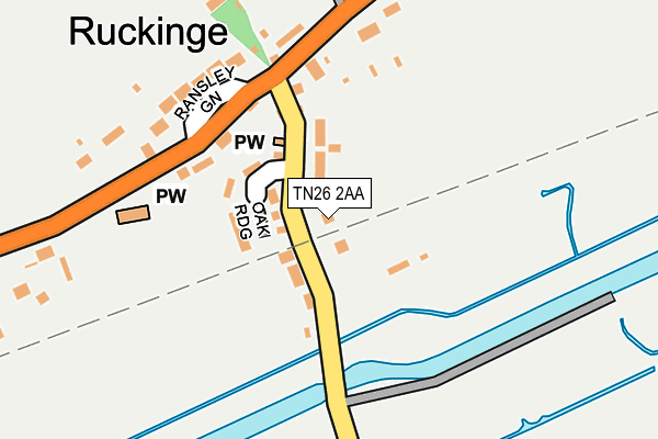 TN26 2AA map - OS OpenMap – Local (Ordnance Survey) TN26 2AA map - OS OpenMap – Local (Ordnance Survey)