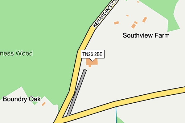 TN26 2BE map - OS OpenMap – Local (Ordnance Survey) TN26 2BE map - OS OpenMap – Local (Ordnance Survey)