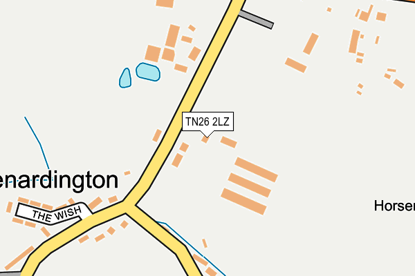TN26 2LZ map - OS OpenMap – Local (Ordnance Survey) TN26 2LZ map - OS OpenMap – Local (Ordnance Survey)