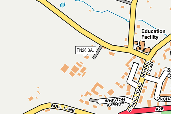 TN26 3AJ map - OS OpenMap – Local (Ordnance Survey) TN26 3AJ map - OS OpenMap – Local (Ordnance Survey)