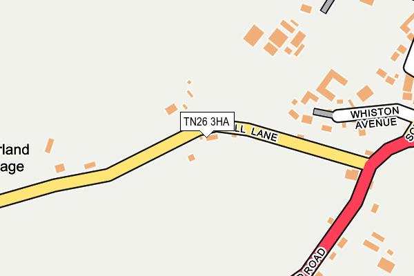 TN26 3HA map - OS OpenMap – Local (Ordnance Survey) TN26 3HA map - OS OpenMap – Local (Ordnance Survey)