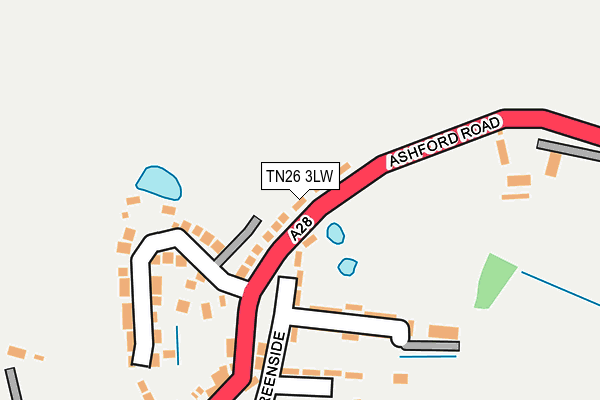 TN26 3LW map - OS OpenMap – Local (Ordnance Survey) TN26 3LW map - OS OpenMap – Local (Ordnance Survey)