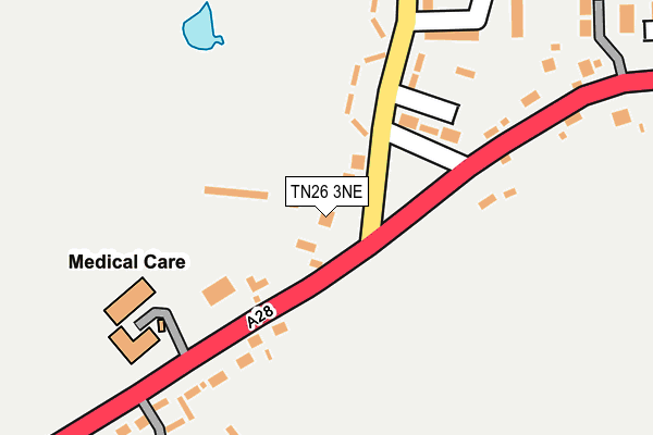 TN26 3NE map - OS OpenMap – Local (Ordnance Survey) TN26 3NE map - OS OpenMap – Local (Ordnance Survey)