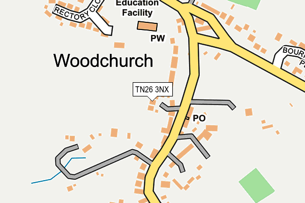 TN26 3NX map - OS OpenMap – Local (Ordnance Survey) TN26 3NX map - OS OpenMap – Local (Ordnance Survey)