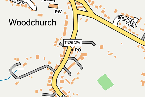 TN26 3PA map - OS OpenMap – Local (Ordnance Survey) TN26 3PA map - OS OpenMap – Local (Ordnance Survey)