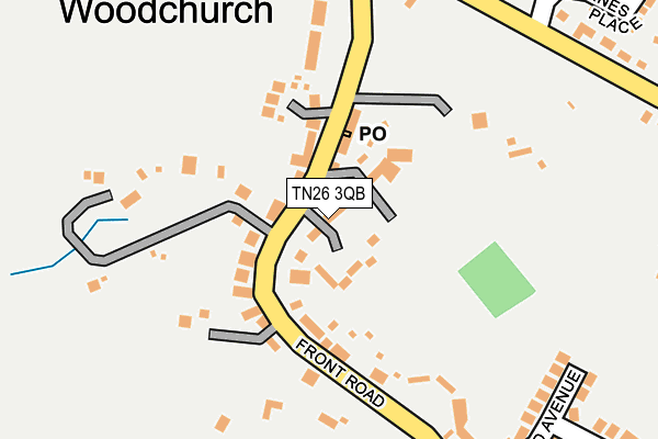 TN26 3QB map - OS OpenMap – Local (Ordnance Survey) TN26 3QB map - OS OpenMap – Local (Ordnance Survey)
