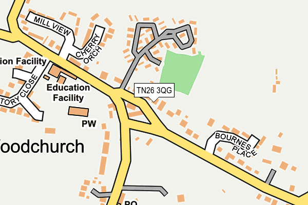 TN26 3QG map - OS OpenMap – Local (Ordnance Survey) TN26 3QG map - OS OpenMap – Local (Ordnance Survey)
