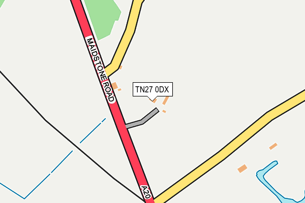 TN27 0DX map - OS OpenMap – Local (Ordnance Survey) TN27 0DX map - OS OpenMap – Local (Ordnance Survey)