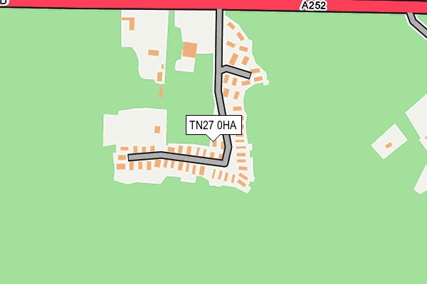 TN27 0HA map - OS OpenMap – Local (Ordnance Survey) TN27 0HA map - OS OpenMap – Local (Ordnance Survey)